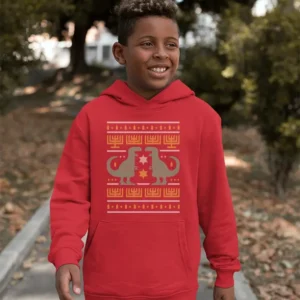 Christmas Dinosaurs Hoodie -SmartPrintsInk Designs