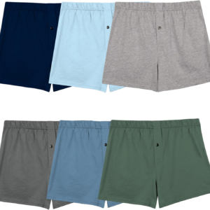 Men'S Tag Free Knit Boxer Shorts, Relaxed Fit, Moisture Wicking, Assorted Color Multipacks