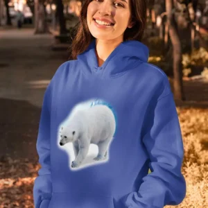 Polar Bear Portrait Hoodie -SPIdeals Designs