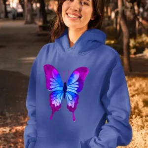 Butterfly Purple Hoodie -SPIdeals Designs