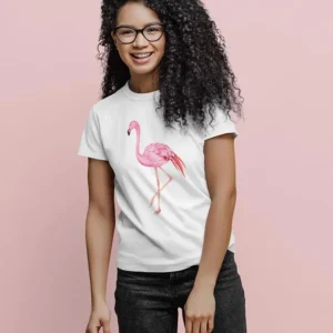 Cute Pink Flamingo T-shirt -SPIdeals Designs