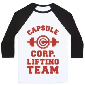 CAPSULE CORP. LIFTING TEAM UNISEX CLASSIC BASEBALL TEE