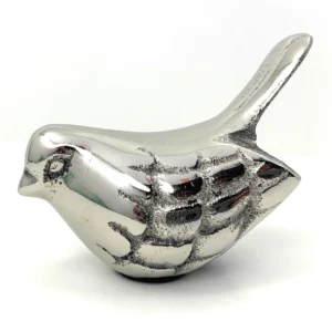 Vibhsa Bird Figurines Symbols of Health & Happiness (Silver Rustic)