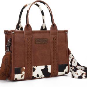 × Wrangler Tote Bag for Women Western Cow Print Purse Designer Top Handle Handbags