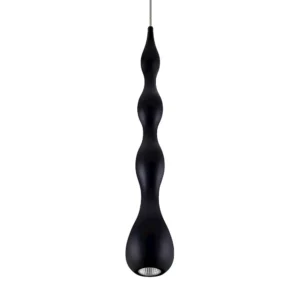 Integrated LED Height Adjustable Pendant Light in Black
