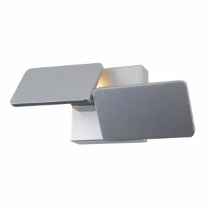 Rotative Up-Down Integrated LED Wall Sconce Light in Silver
