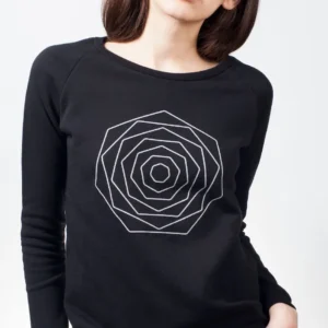 Black Flower Sweatshirt