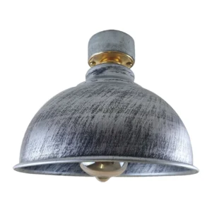 Metal Rustic Style Ceiling Light Lampshade Fitting Brushed B22 Base Light~1565