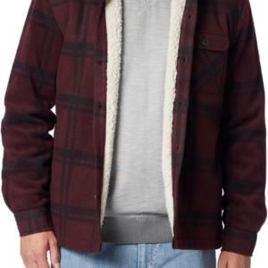 Men'S Woodsman Microfleece Lined Flannel Shirt Jacket