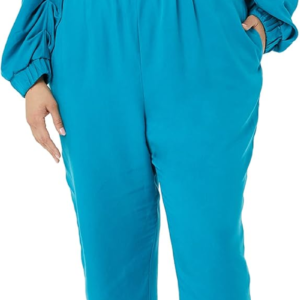 Women'S Brooklyn Pleated Power Shoulder Jumpsuit