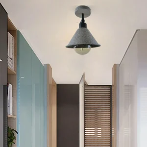 Retro Industrial Ceiling Flush Mount Light Metal Cone Shade Light Kit~1223
