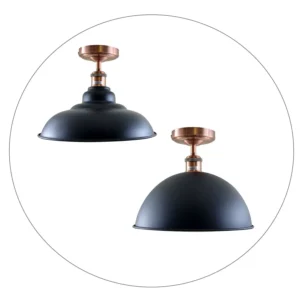 Vintage Black Metal Ceiling Light Coffee Bar Indoor Fixtures~1218